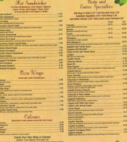 Taormina's menu