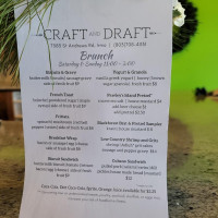 Craft And Draft Irmo menu