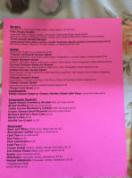 Pink House Cafe menu