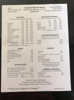 Parentons Poboys, LLC menu