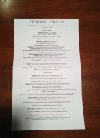 Twisted Thistle menu