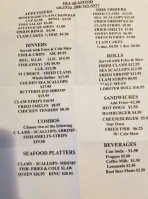 J And J's Seafood Drive In menu