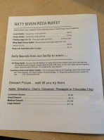 Sixty Seven Pizza Co menu