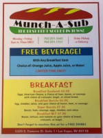 Munch A Sub menu