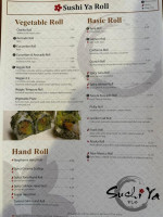 Sushi Ya menu