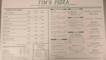 Tim's Pizza inside