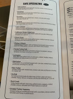 Cosmos Cafe menu