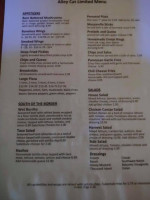 Lakeview Alley Cat Grill Llc menu