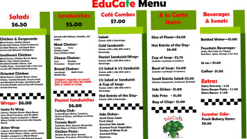 Educafé menu