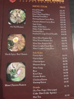 Rai Rai Ramen menu