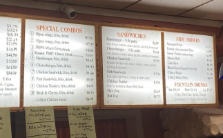 Wing Town Cafe menu