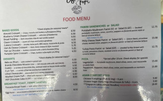 Cafe Kopi menu