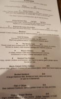 Indian Lake menu