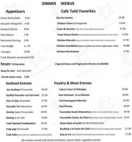 Cafe Tatti menu