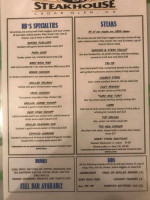 Rb's Steakhouse menu
