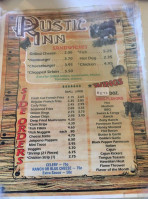 Kc's Rustic Inn Restaurant Bar Inc menu
