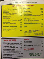 Charley's Pizza Parlor menu