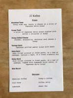 Kailua General Store menu