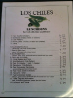 Los Chiles menu