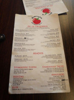 Asadero Prime menu