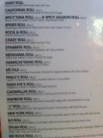 Sushi Tora menu