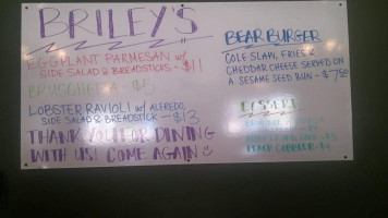 Briley's menu