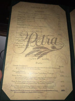 Petra Lounge menu