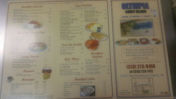Olympia Coney Island menu