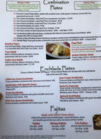 Alfredo's Mexican menu