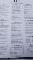 Joe's Italian Restaurant Bar menu