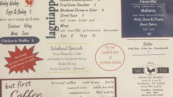 Yard Bird Southern Table Market menu