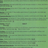 La Casita Mexicana menu