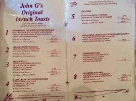John G's menu