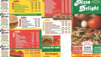 Pizza Delight Harrisburg menu