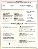 Olde Town Pub menu