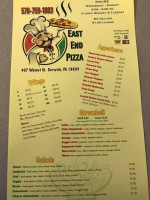 East End Pizzeria menu