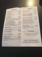 Bayside Grille N Pub menu