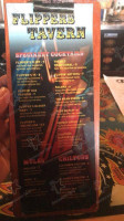 Flippers Tavern menu