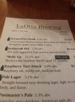 Laotto Brewing menu