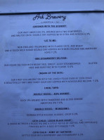 Ark Brewery menu