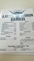 Longhorn Diner Inc menu