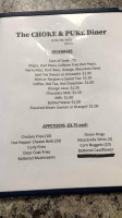 The Choke And Puke Diner menu