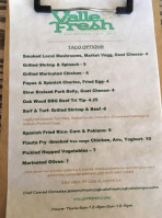 Vallefresh menu