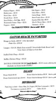 Gator Shack menu