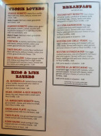 Rositas Mexican Food menu