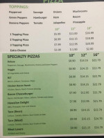 D&s Pizzeria And Subs menu