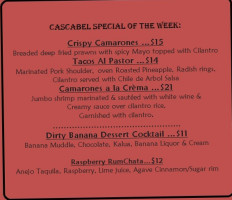 Cascabel menu