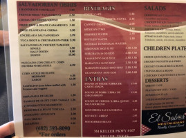 El Sabor menu