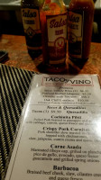 Taco Y Vino menu