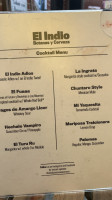 El Indio Botanas Y Cerveza menu